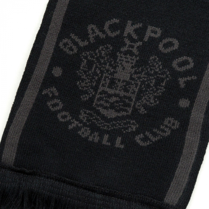 Black on Black Crest Scarf