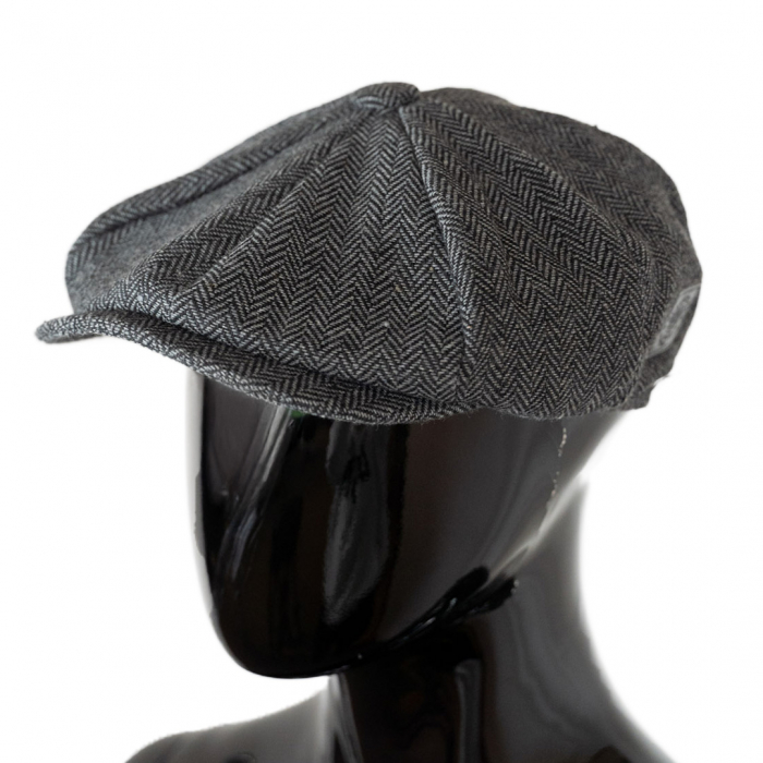 Herringbone Baker Boy Hat