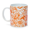 Tangerine on White Mega Mug