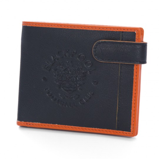 Black/Tangerine Leather Wallet