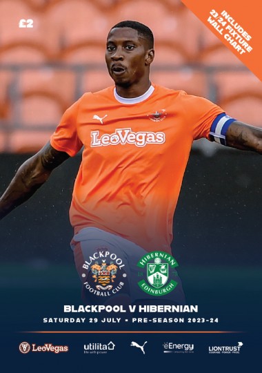 Programme/Fixture Poster Blackpool v Hibernian