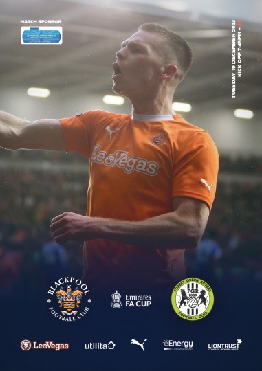 Programme Blackpool FC v Forest Green Rovers FC