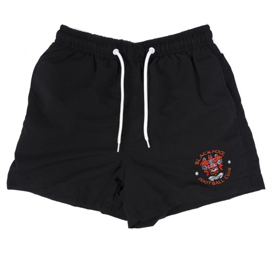 Adult Black Shorts with Crest