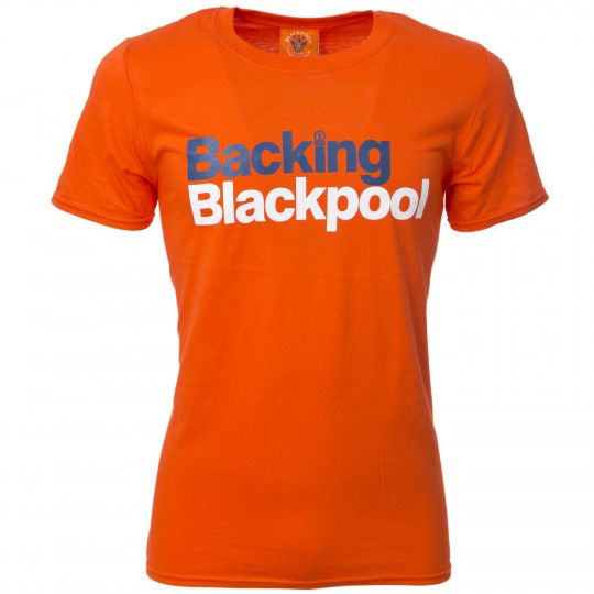 Backing Blackpool T Shirt Tangerine