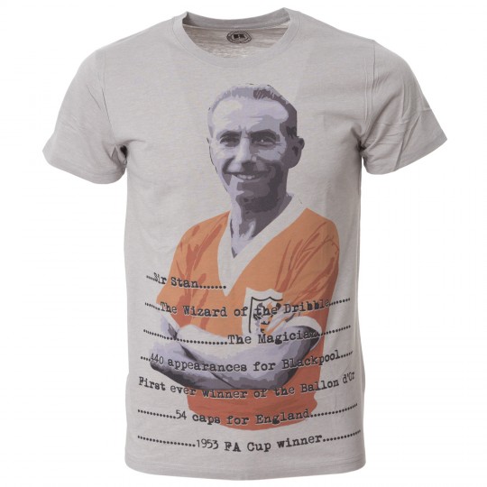 Legend T Shirt Stanley Matthews Grey