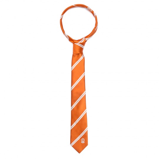 Tangerine and White Striped Tie