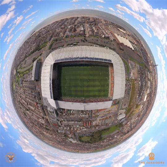 Drone Photographic Print of Bloomfield Road