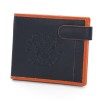 Black/Tangerine Leather Wallet