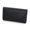 Black Leather Purse with crest