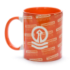 Tangerine and White Mug