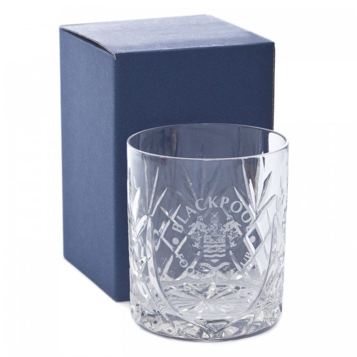 Engraved Crest Whisky Glass