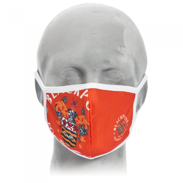 Tangerine/White Face Mask