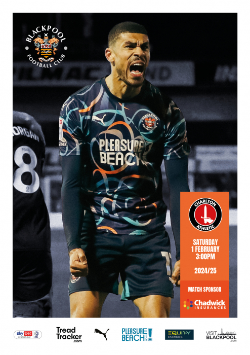 Programme Blackpool v Charlton Athletic FC