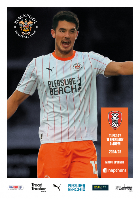 Programme Blackpool v Rotherham Utd FC