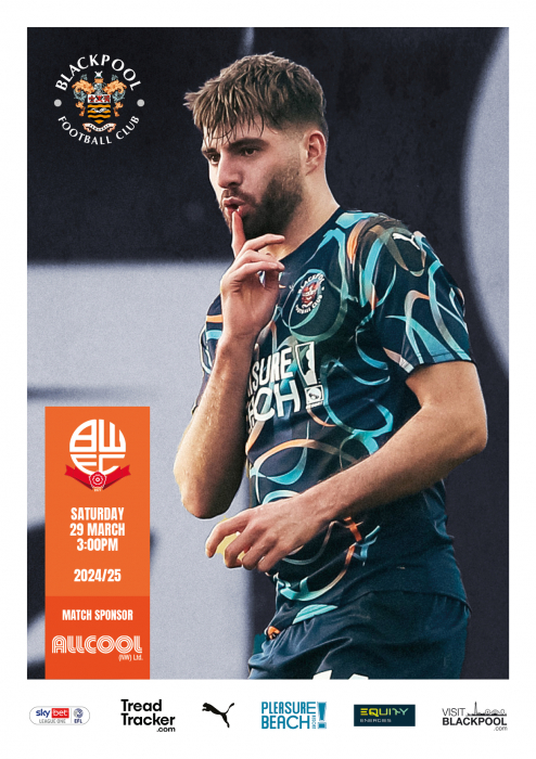 Programme Blackpool v Bolton Wanderers FC