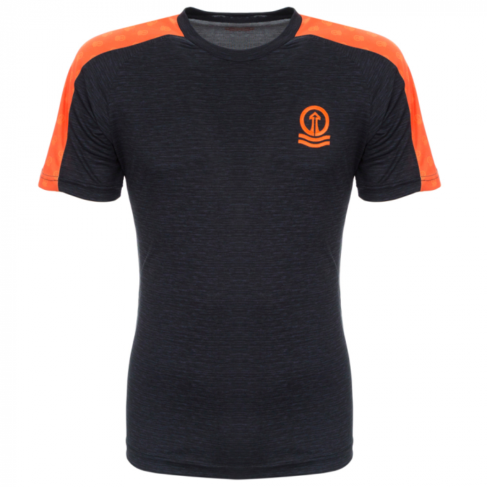 Marl Polyester Shoulder Panel T Shirt 