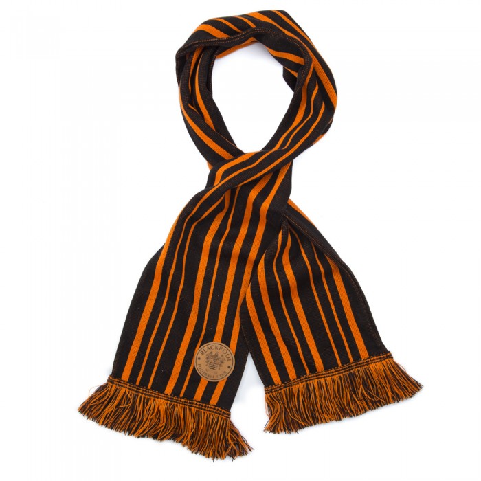 Black and Tangerine Striped Scarf