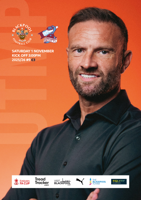 Programme Blackpool FC v Scunthorpe Utd FA Cup 