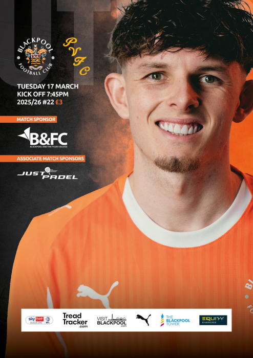Programme Blackpool FC v Port Vale FC