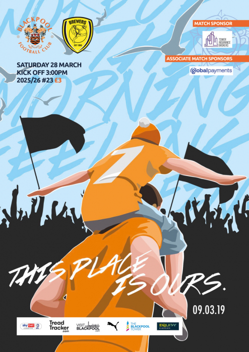Programme Blackpool FC v Burton Albion FC