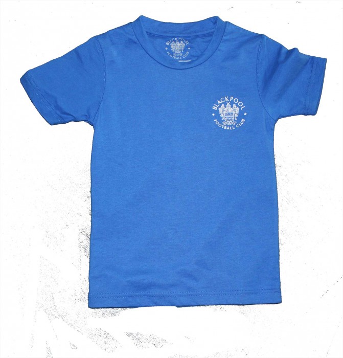 Junior T Shirt Royal Blue Small Embroided Crest