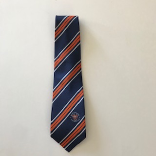 Blue and Tangerine Striped Tie