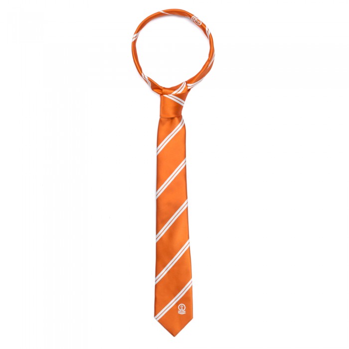 Tangerine and White Striped Tie