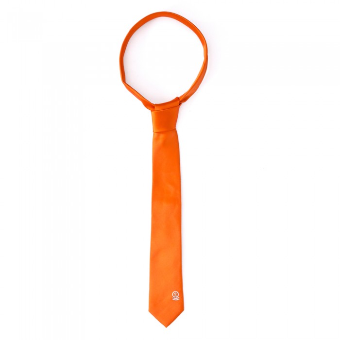 Tangerine Tie with Tower Logo